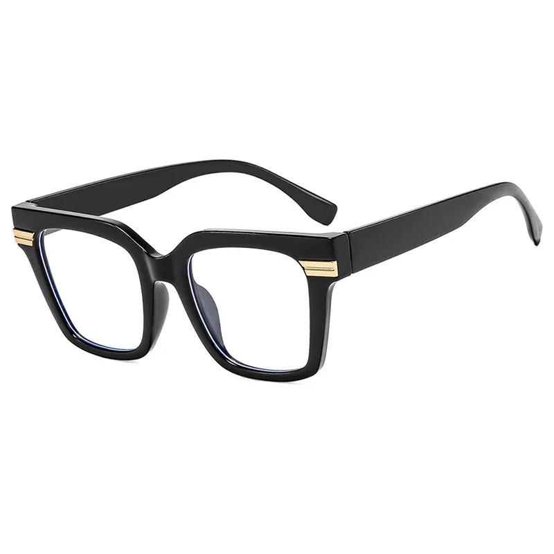 New Square Plain Glasses Women'S Ins Style Large Frame Comfortable Anti Blue Light Glasses Computer Office Eye Protection