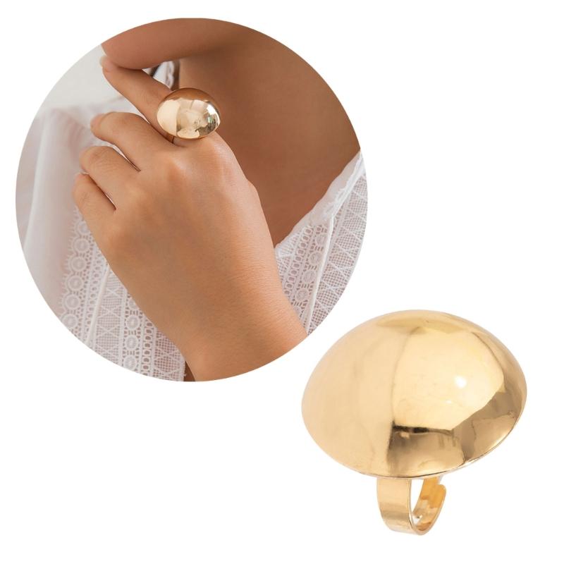 Geometric Band Ring Punk Style Alloy Texture Adjustable Rings Suitable for Fashion Enthusiasts Present Multiple Sizes