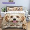 Havanese Papillon Pattern Bedding Quilt Set Quilt Cover Pillowcase Home Decoration Gift (1 * duvet cover + 2 * pillowcase, without core)