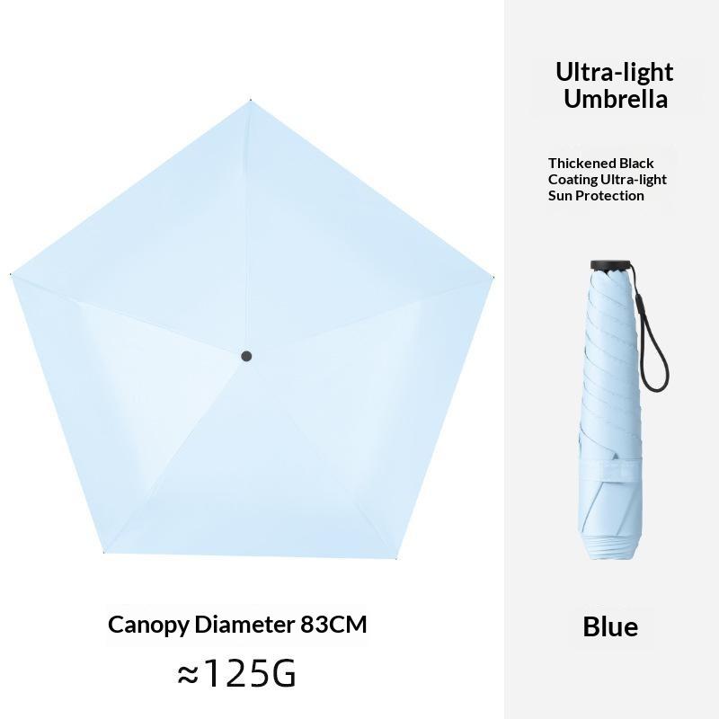 2 In 1 UV Block Pencil Umbrella Ultra Light Sun Protection Compact Folding for Summer Outdoor Activities