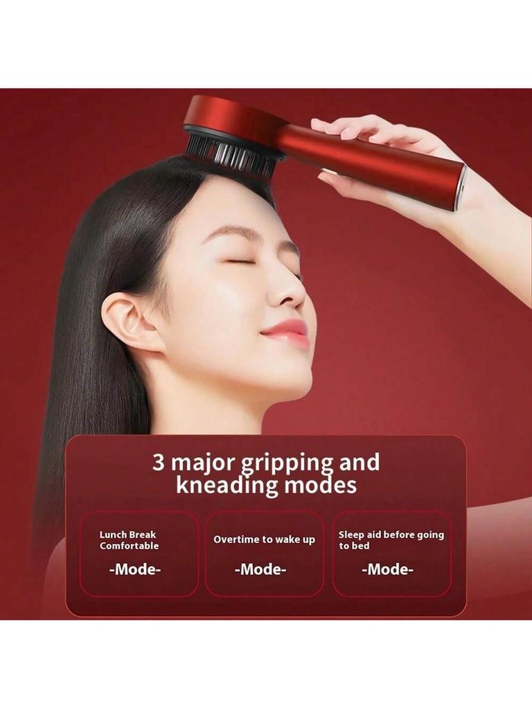 Electric Hair Regrowth Brush with Infrared Light Machine Acupoint Scalp Massage Anti-Hair Loss Exercise Hair Scrubber Combs