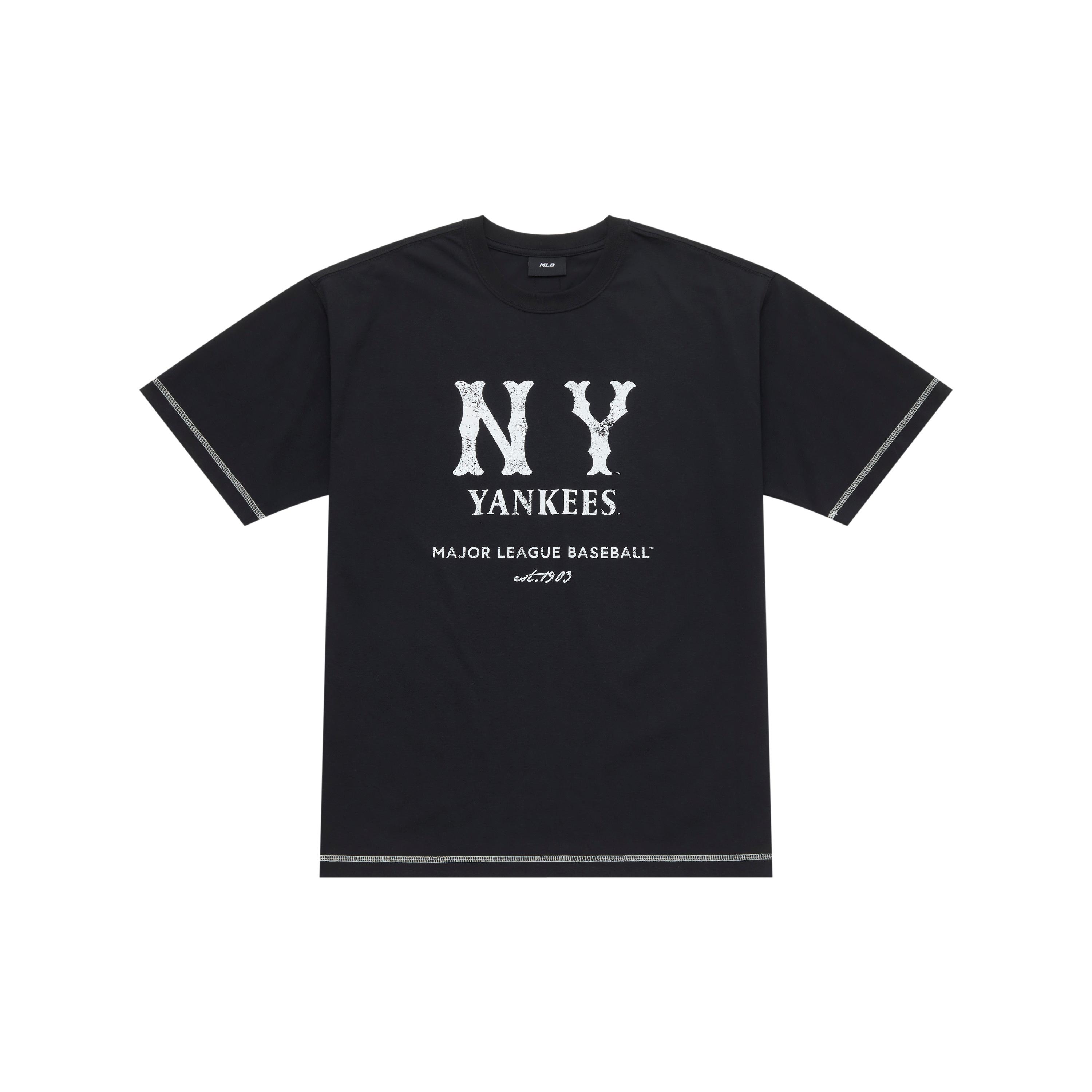 

New MLB New York Yankees Basic Collection SS25 T Shirt Unisex Black 3ATSB1153-50BKS XS