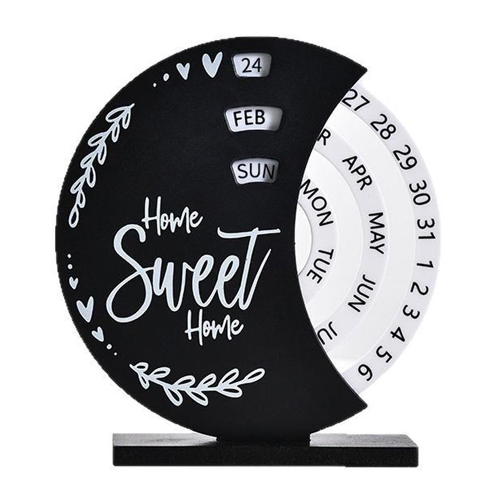 Adjustable Manual Rotating Desk Calendar Eternal Desktop Calendar  Student Dormitory