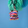 Mickey Saekdong Mini Pouch Keyring – Korean Traditional Striped Charm
