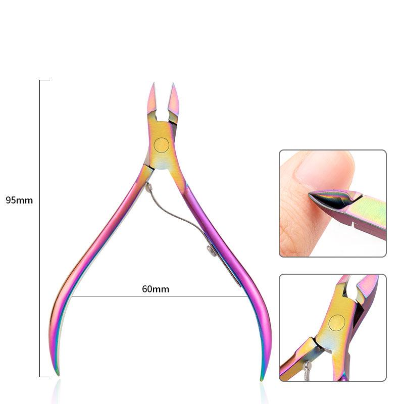 D501 Stainless Steel Cuticle Nipper & Hangnail Remover Set - Gray Manicure Tool