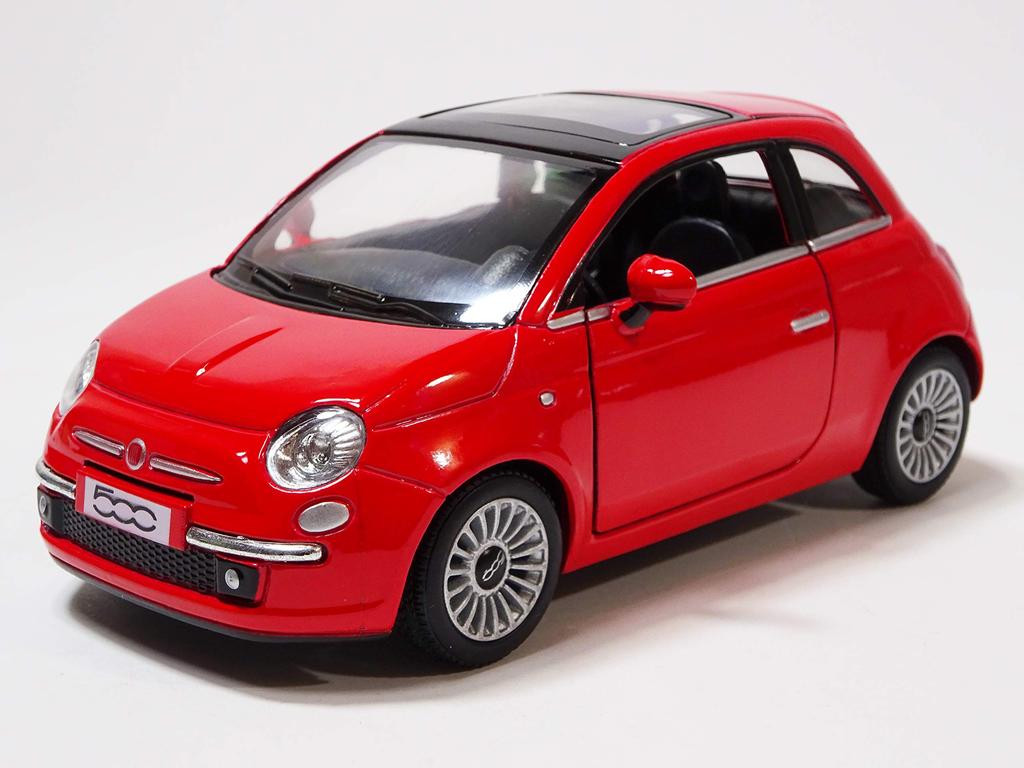 Kinsmart Fiat 500 Red Diecast Model Car KT5345 1/28