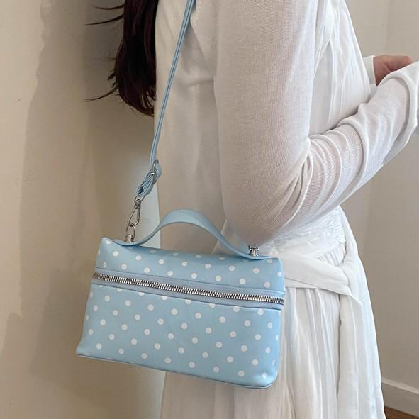 Retro Sweetheart Polka Dot Crossbody Bag: Elegant Korean Style, Versatile Commuter Shoulder Bag