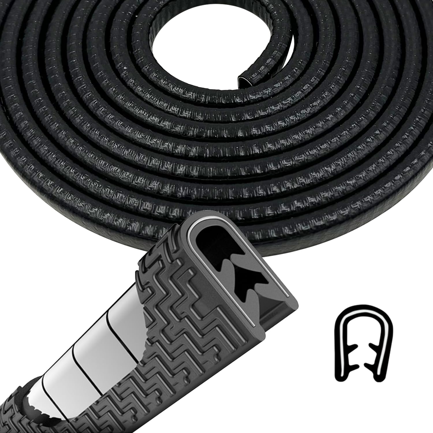 

Молдинг двери автомобиля противоударный, защищающий от царапин, U-образный протектор кромки двери со встроенным стержнем, полимерная резина