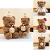 Adorable Birthday Cake Bear Plush Toy Doll Cuddly Soft Comforting Gift For Friends