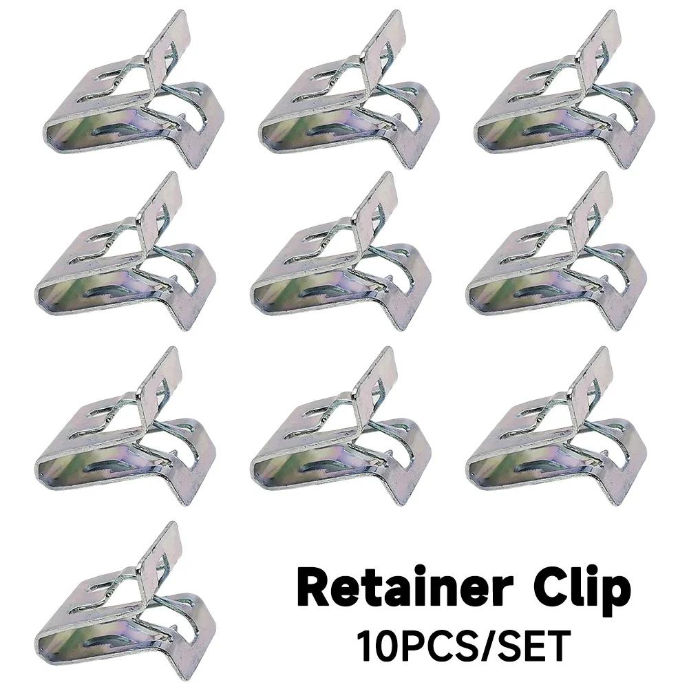 10 Pezzi Clip di Fissaggio in Metallo Universali per Cruscotti Auto Pannello DVD CD Piastra di Finitura Interna Fibbia di Fissaggio Tipo U Elementi di Fissaggio Automatici