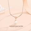 Tichia Freshwater Pearl Knot Necklace: 925 Sterling Silver, Elegant Clavicle Design for Women
