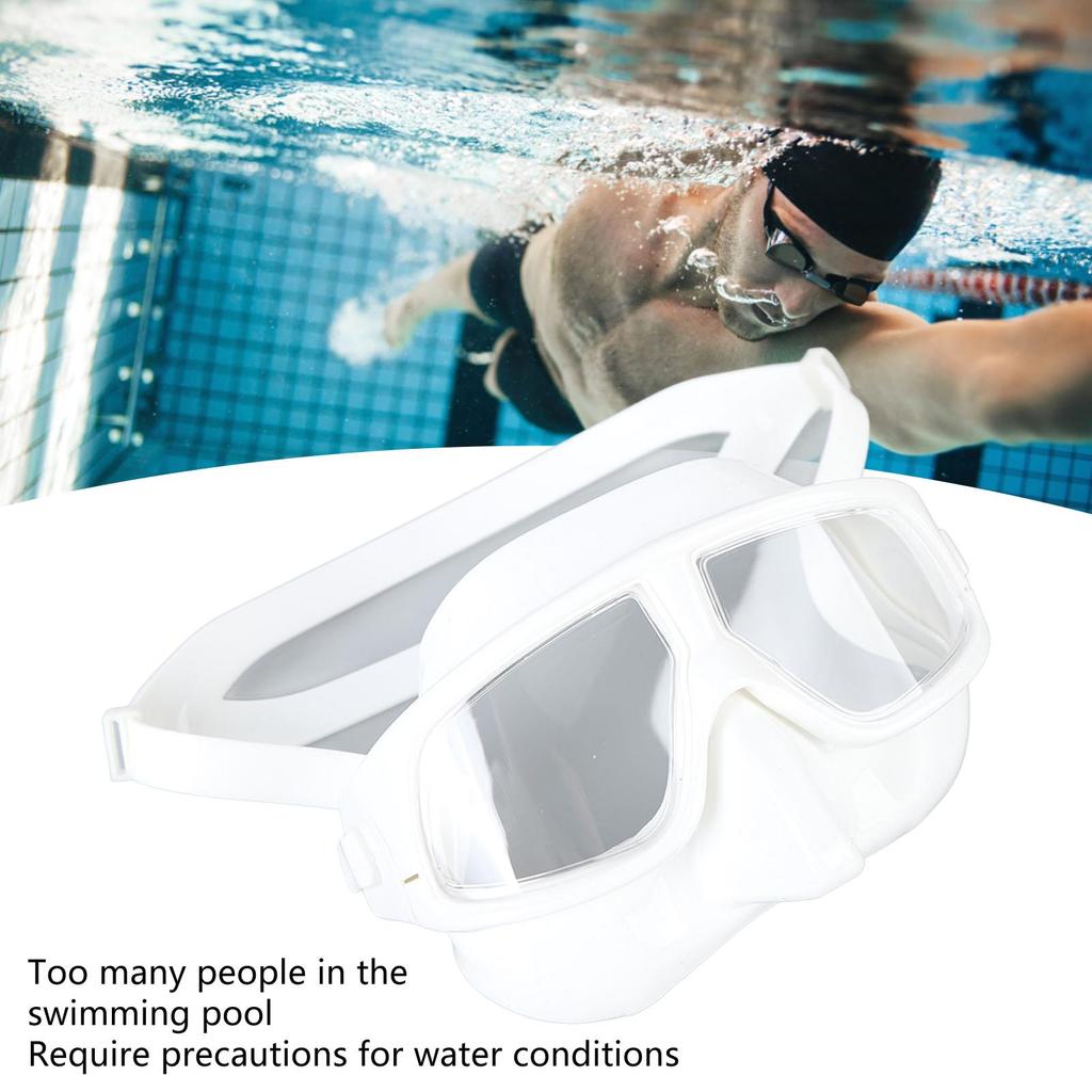 Clear View Swimming Goggles with Anti Fog, UV Protection and Tempered Glass Lens for Snorkeling