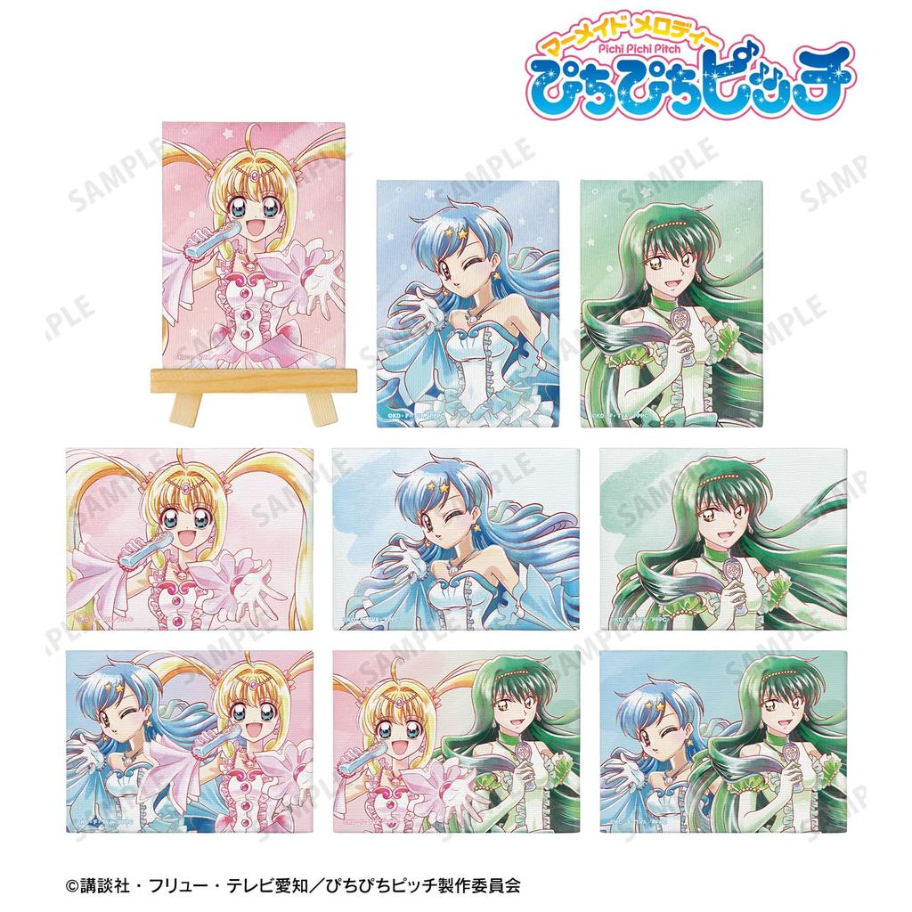 Pichi Pichi 20th Anniversary Edition Trading Ani Art aqua label Mini Canvas Boards of "Michi Pitch" (Box 9)
