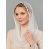 Black White Lace Veils Solid Color Head Scarves Classic Head Covering Scarf  Wedding Bride