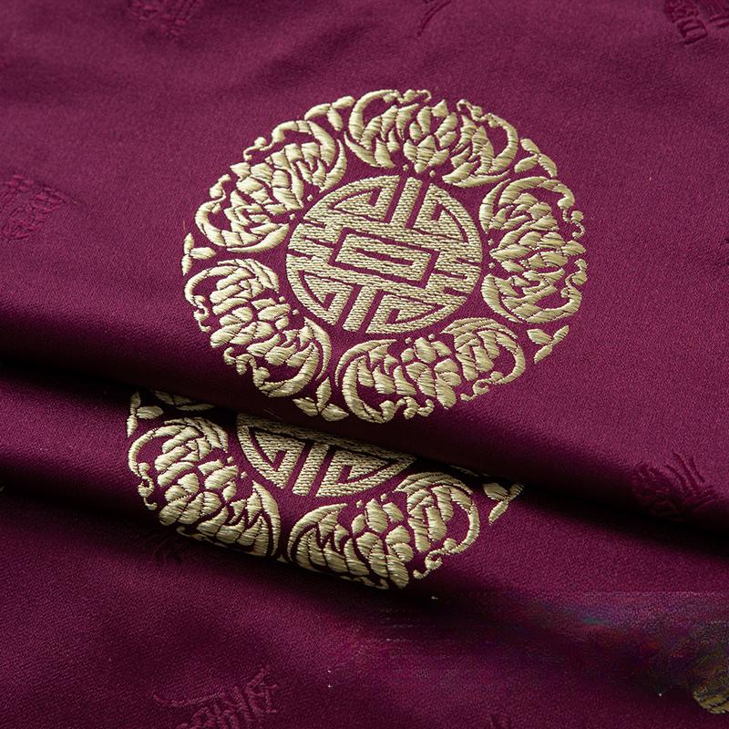 100x75cm Dragon Pattern Jacquard Brocade Fabric for Dresses Hanfu Cheongsam Pillowcases Upholstery Sewing Cloth Black Blue