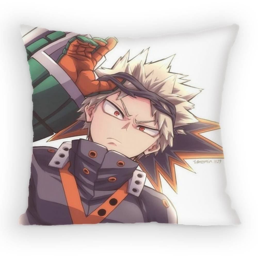 Federa Cuscino Personaggio Anime Cartone Animato Katsuki Bakugo Divano Soggiorno Camera da Letto Testiera Schienale Cuscino Cuscino Quadrato Ora del Sonnellino