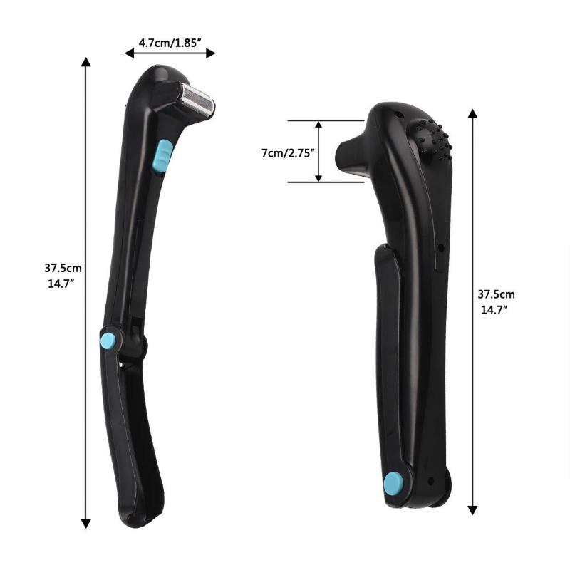 Electric Back Hair Shaver 180 Degrees Foldable Long Handle Body Electric Shaving Tool Groomer
