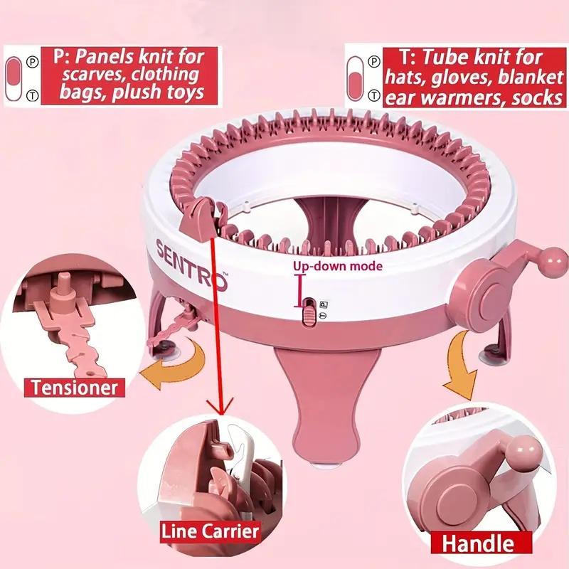 Smart Knitting Loom Kit Beginners Circular Crochet Machine DIY Handmade Create Hats Scarves Easy Handicraft Tool Sewing Supplies