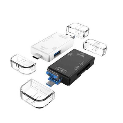 SDTF Kortelių Skaitytuvas su USB MicroUSB ir USB C Jungtimis Įvairiems Įrenginiams