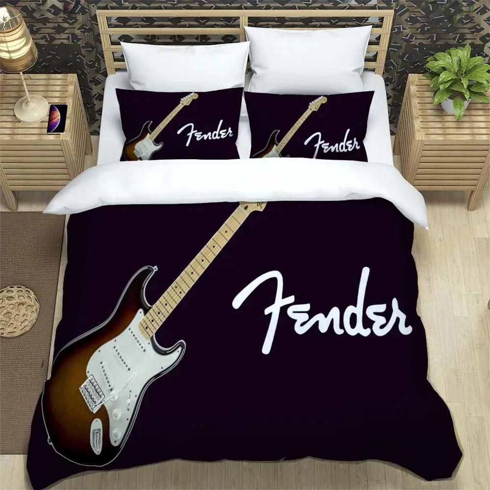 Fender Musik Gitarre Fashion 3D Printed Bedding Queen Bedding Set Customized King Size Bedding Set Soft And Comfortable