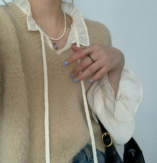 Women's Chiffon Loose-Fit Shirt, Korean Style - 2023 Spring/Autumn Collection