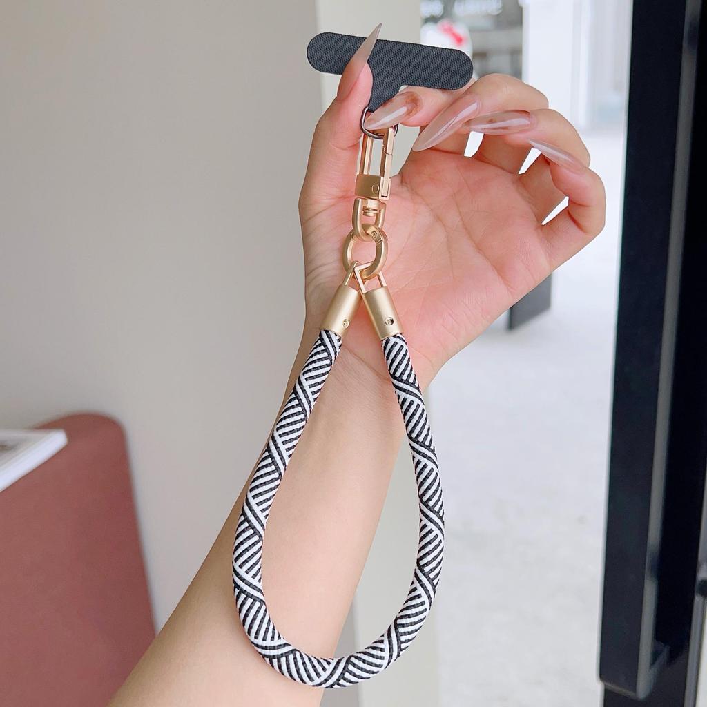 Colorful Tuhao Gold Braided Mobile Phone & Water Cup Lanyard Bracelet