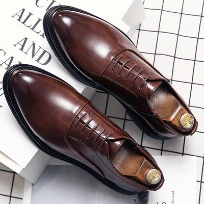Sapatos Oxfords Clássicos Masculinos Retro Casuais de Negócios Sociais Sapatos de Couro para Homens Escritório Casamento Sapatos de Couro Sapatos Sociais Masculinos