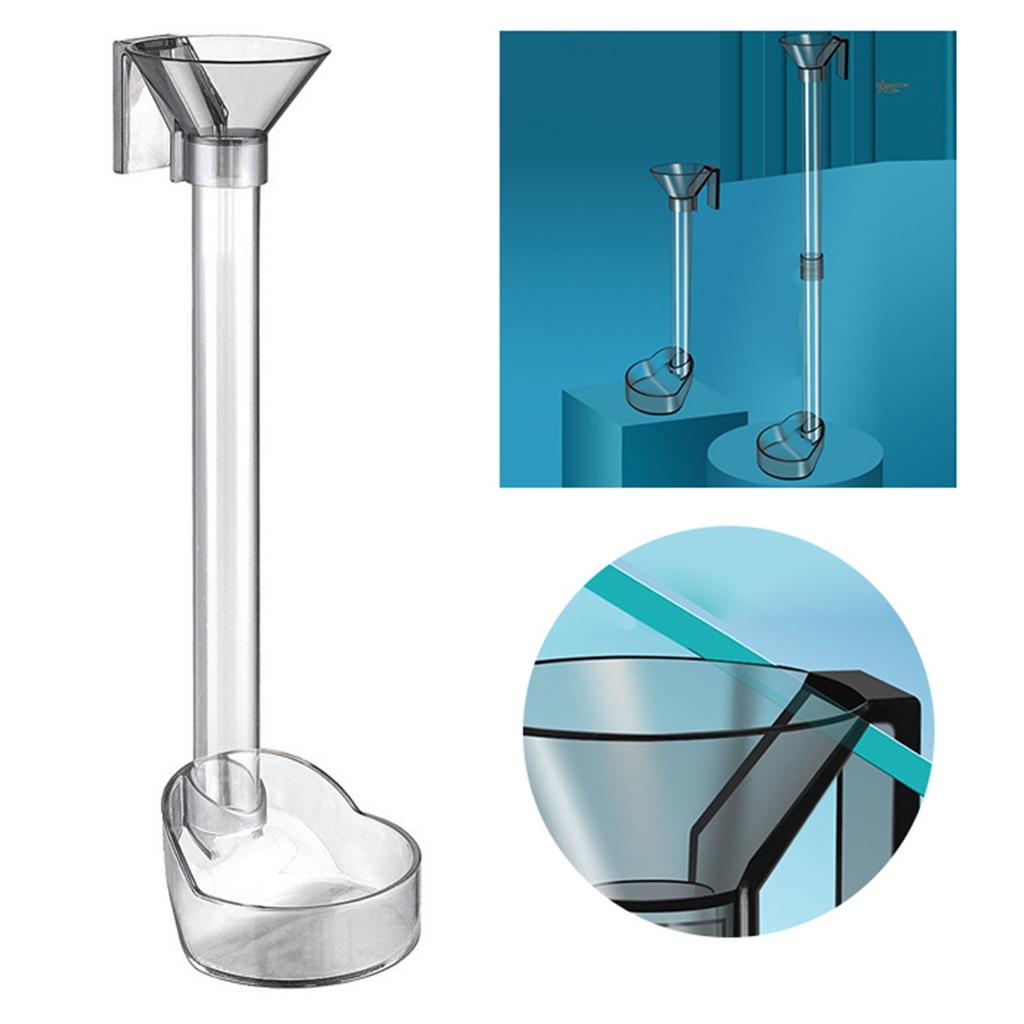 Fish Shrimp Feeder Tube Acrylic Directional Feeding Wall Hanging Aquarium Feeding Tube for Aquarium