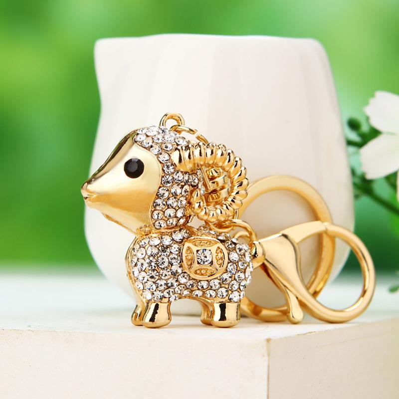 Cute Owl Crystal Rhinestones Crsytal Car Bag Keys Exquisite Pendant Cartoon Trendy Animal Key Chains Bag Charm