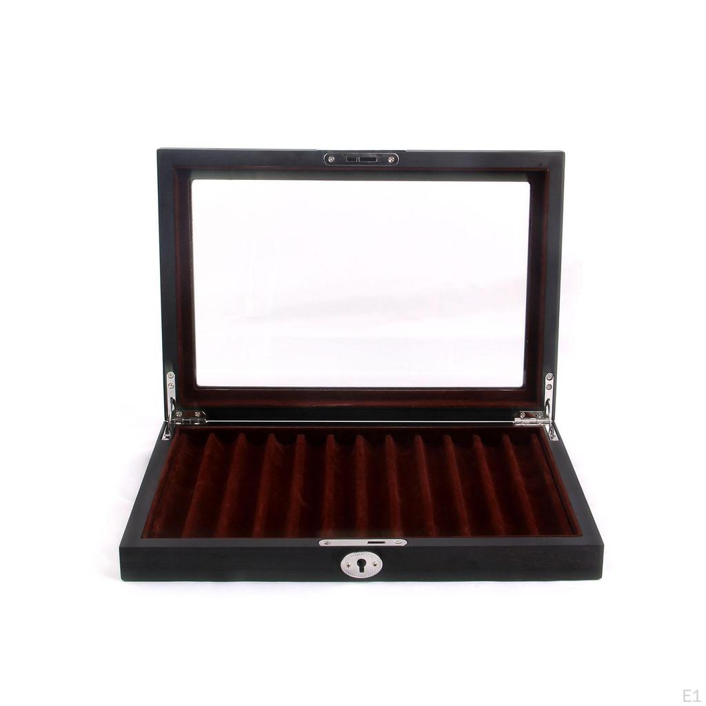 Retro Wooden Pen Pencil Display Case Slot Storage Box Collector Container School office and home