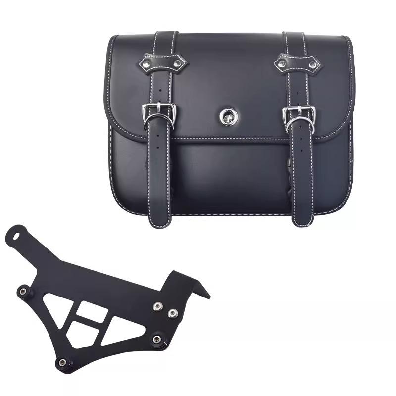 Kaiyue 500F Motorcycle Side Bag: Waterproof Canvas & Leather Quick-Release Accessory
