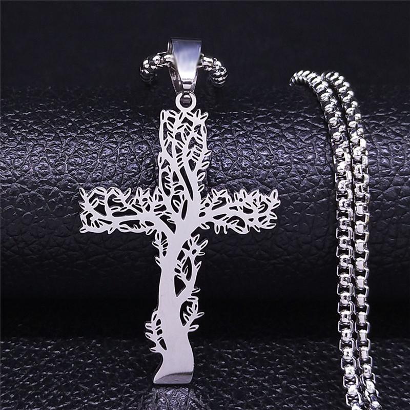 Buy Tree of Life Cross Stainless Steel 