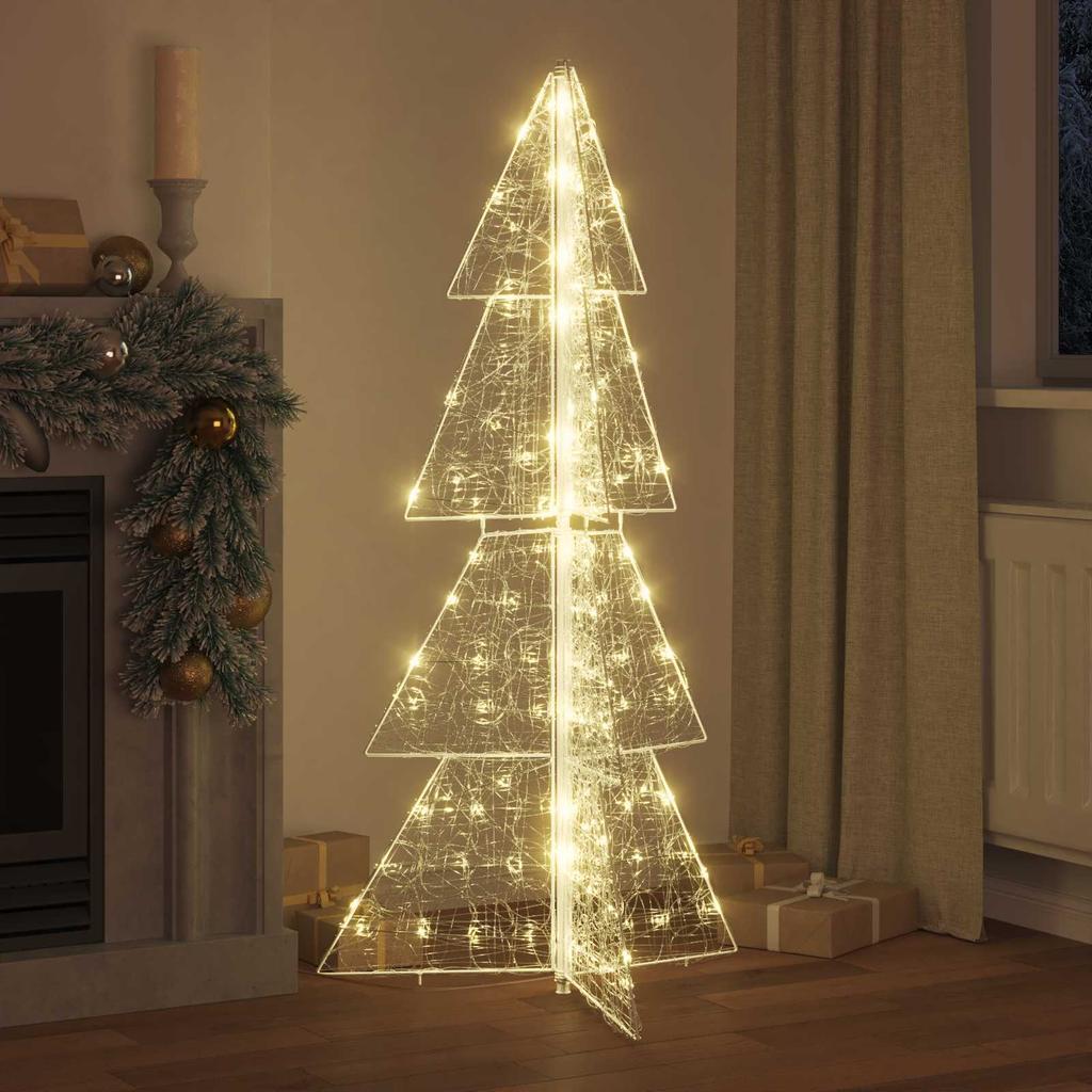 Christmas Tree with 160 Warm White LEDs 150 cm Acrylic