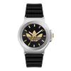 Adidas Originals Watch Unisex Adidas Expression Three Quartz 5 ATM Water Mineral Black Stainless Steel Watch, AOFH25503, Movement, Resistance, Glass,