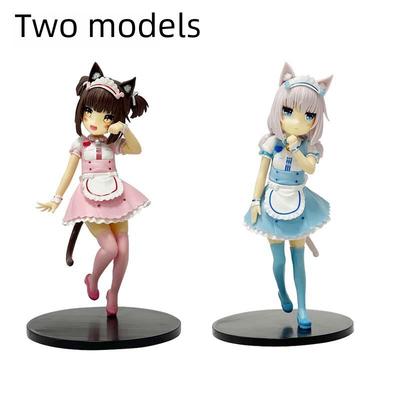 Chocolate & Vanilla Cat Girl Birthday Gift Doll Ornament