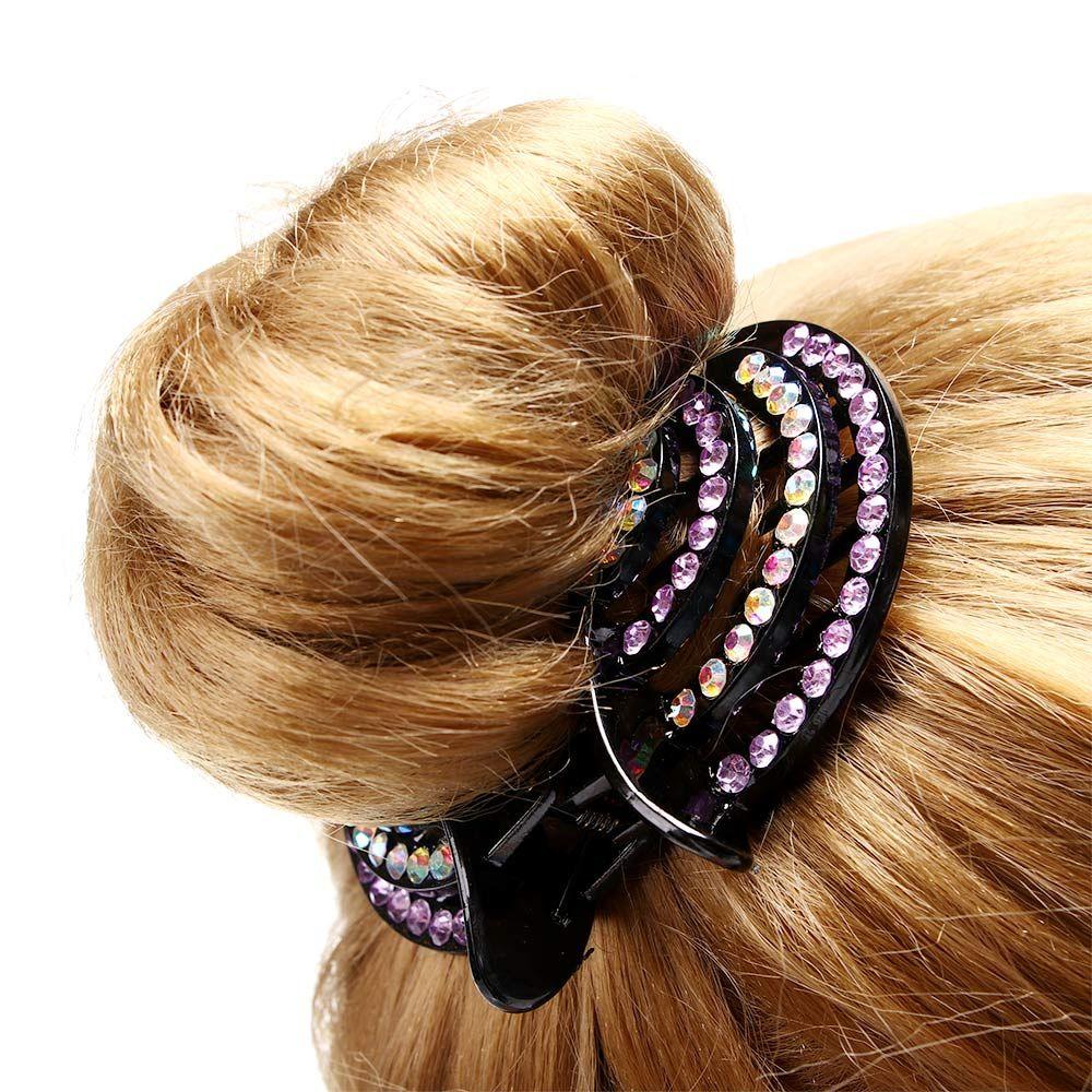 Kristall Mode Haarklammer Zopfbefestigung Haarspangen Haargriff HaarAccessoires Haarnadeln Klemmen Haarknotenhalter