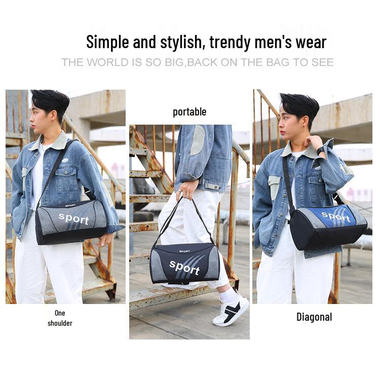 Men's Customizable Sports Fitness Bag - Travel, Outdoor, Portable, and Crossbody Backpack