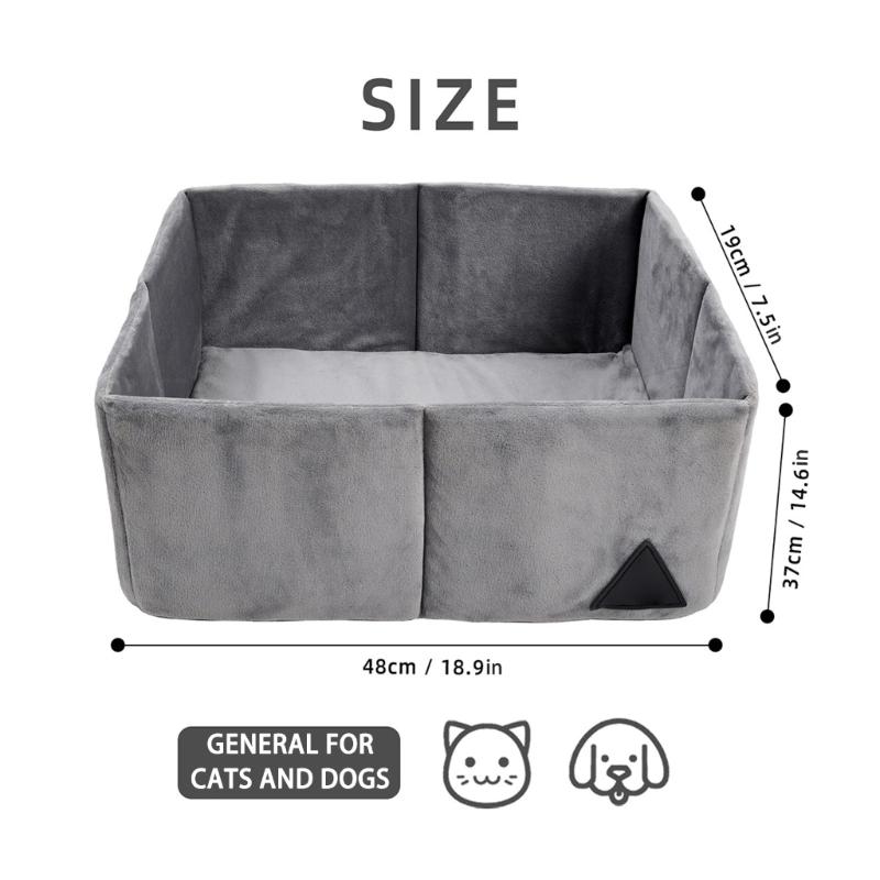 Polyester Pet House Warm Thick Velvets Thermal Cats Bed For Indoor Kitten Quick Assembly Compacts Storage Design