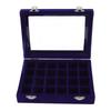 24 Grid Earring Storage Box Fashion Jewelry Display Tray with Transparent Lid for Stud Earrings