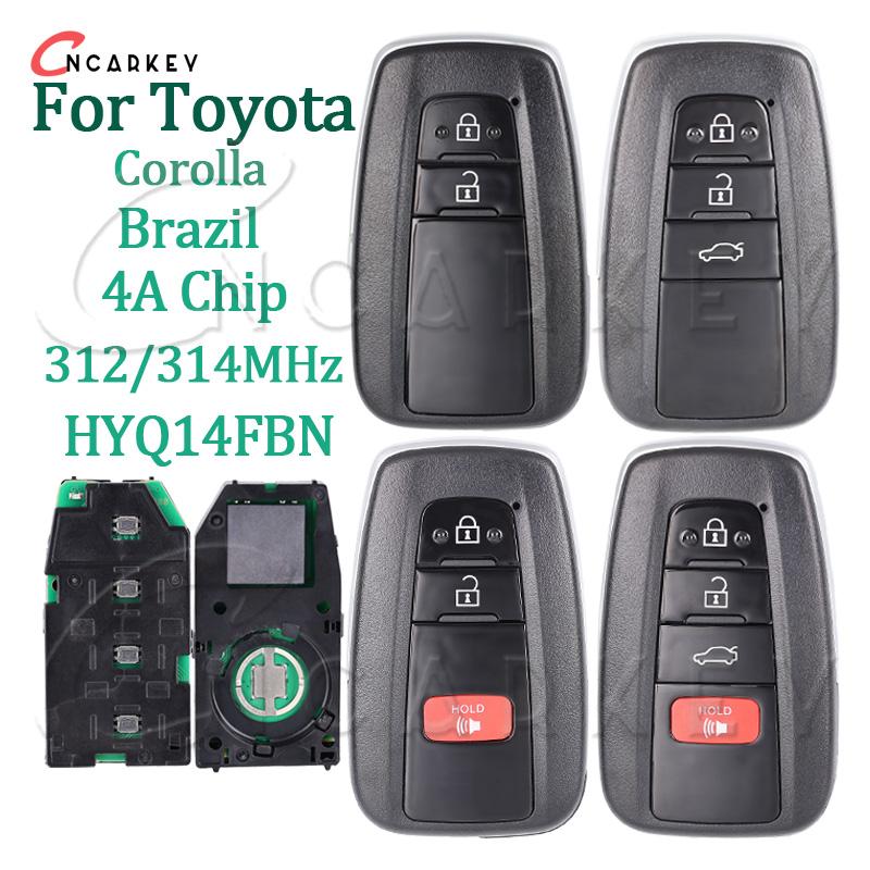 For Toyota Corolla Board 231451-2000 for Brazil 2019 2020 2021 2022 Car Remote Control Key FCC ID HYQ14FBN 4A Chip 312/314MHz
