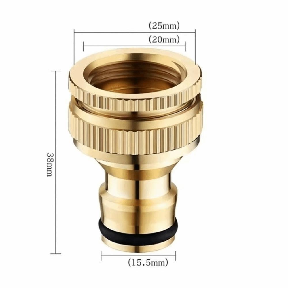 Brass Thread Connector Quick Connect Leak-Proof Faucet Hose Adapter 3/4" To 1/2" Durable Tap Water Adapter