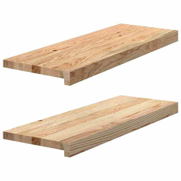 VidaXL Window Sills 2 Pcs Untreated 70x25x2 Cm Solid Oak Wood 4009101