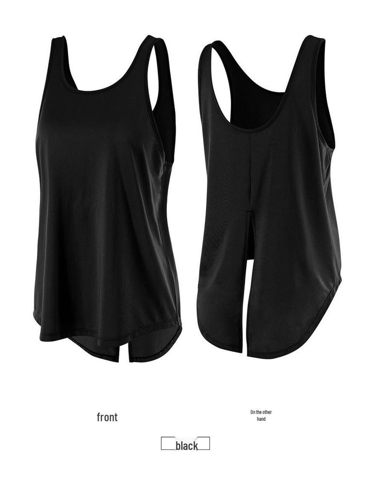 Damska luźna kamizelka sportowa szybkoschnąca do biegania, jogi i fitnessu