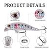 4.5cm/3.5g Sinking Minnow Lure, Bass Bionic Fishing Lure, 5 Colors, Plastic Hard Bait.