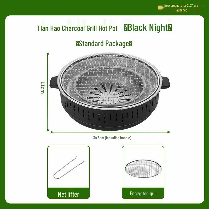 Portable Multi-functional Charcoal Grill for Outdoor/Indoor Camping, Tea Brewing, and Barbecue