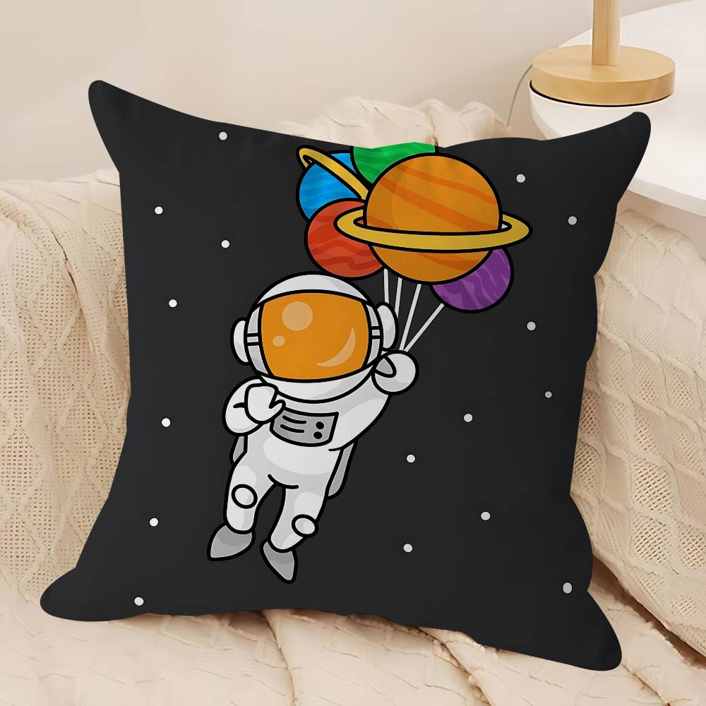 

Мультяшные Наволочки с Астронавтами Космонавтами для Дома Декоративная Наволочка Свадебная Супер Мягкая Наволочка 12x12Inch
