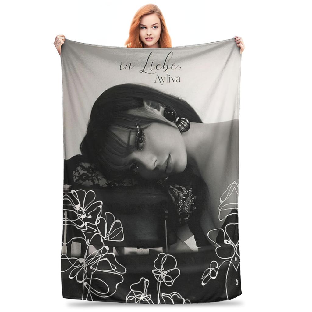 Ayliva Pop Singer Music Blanket  Flannel Novelty Breathable Throw Blankets for Home Restaurant Summer,