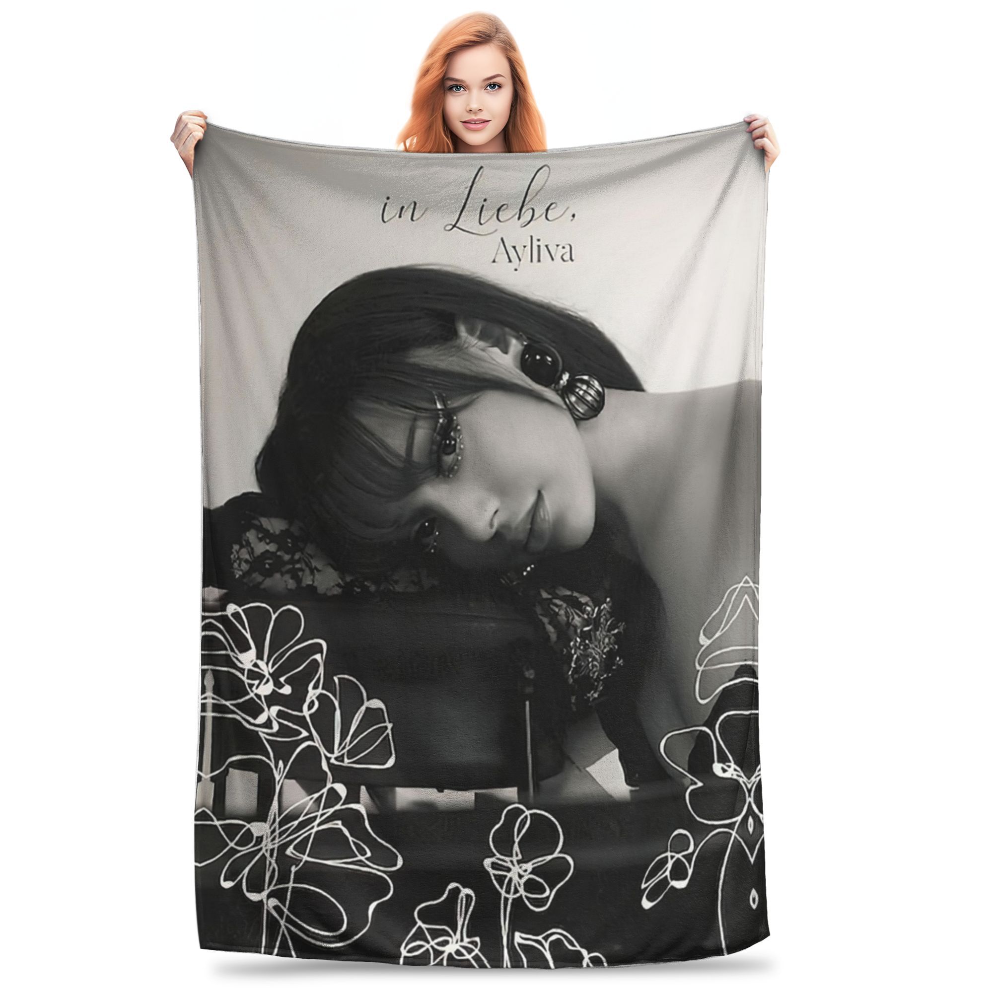 

Ayliva Pop Singer Music Blanket Flannel Novelty Breathable Throw Blankets for Home Restaurant Summer, 30x40in