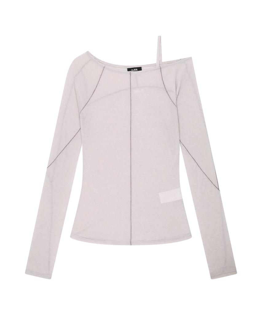OJOS Strap Flatseam Long Sleeve Top / Gray