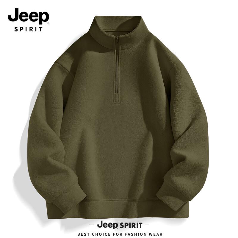 

JEEP SPIRIT Men s 2025 Fleece Pullover Sweatshirt 2XL